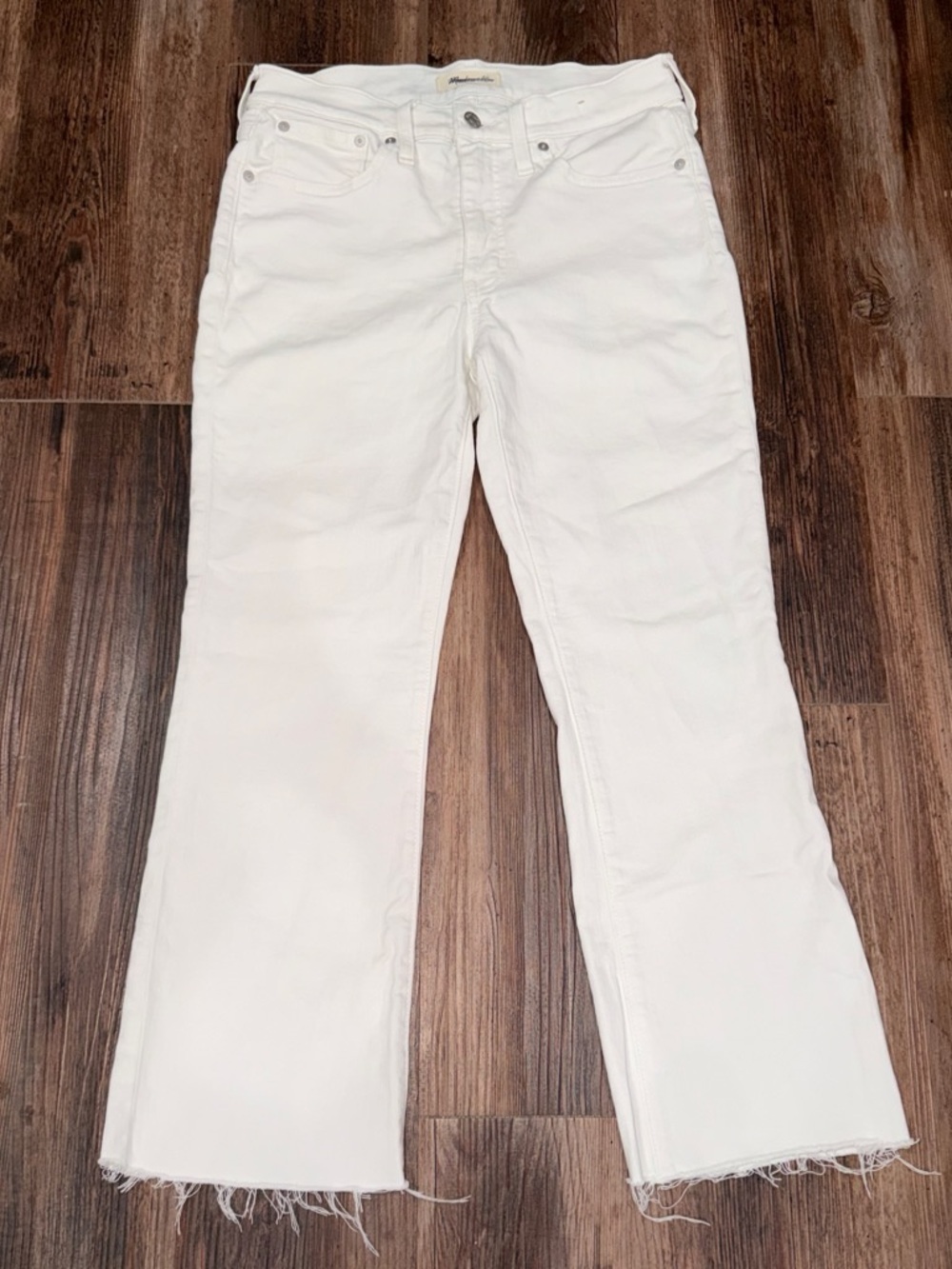 Madewell White Wide-Leg Jeans